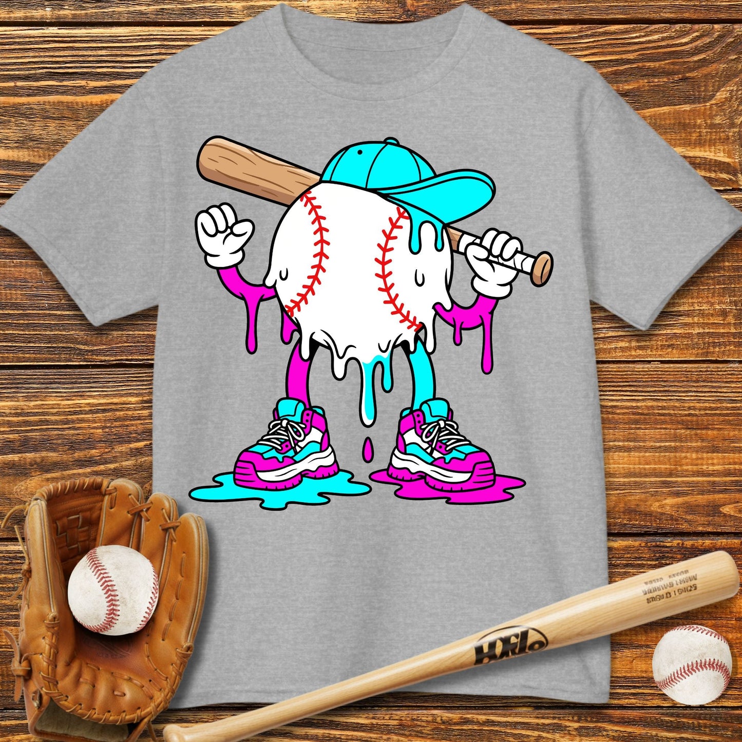 Baseball Drip Kids T-Shirt - HomeRun PrintsKids clothes
