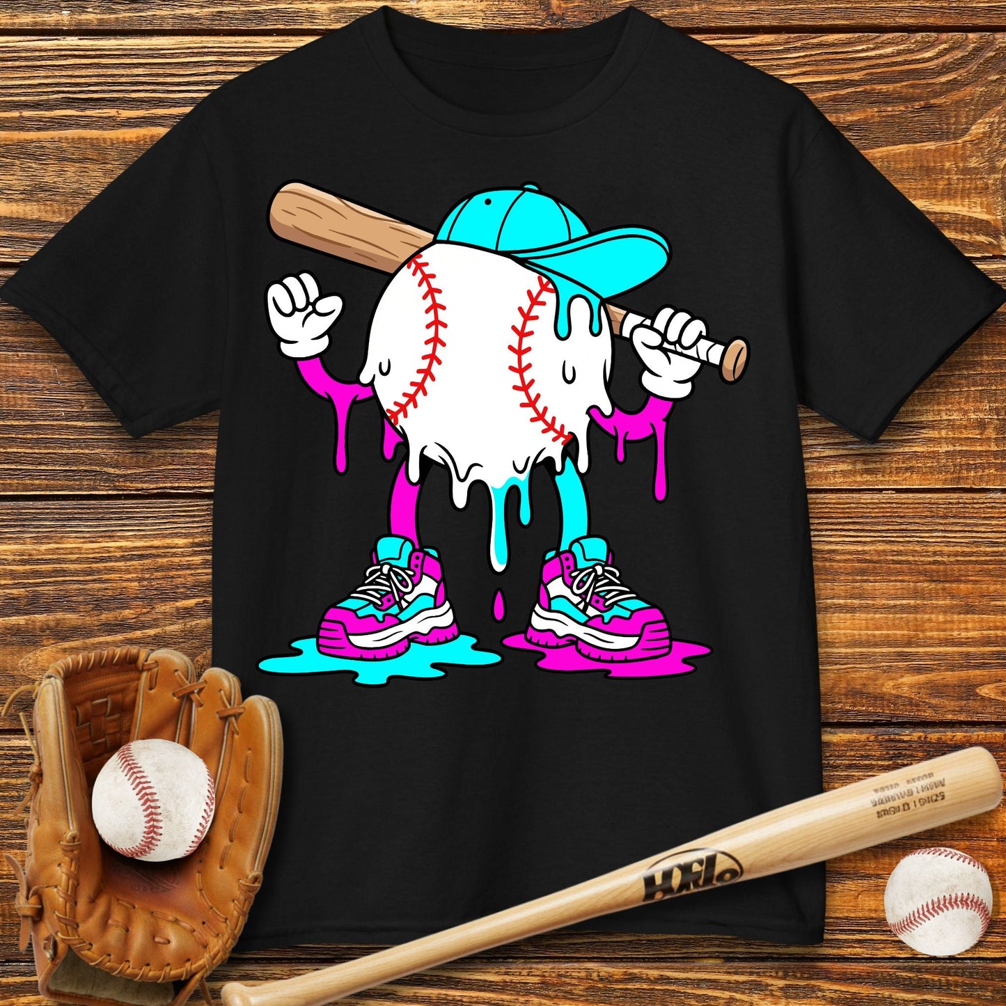 Baseball Drip Kids T-Shirt - HomeRun PrintsKids clothes