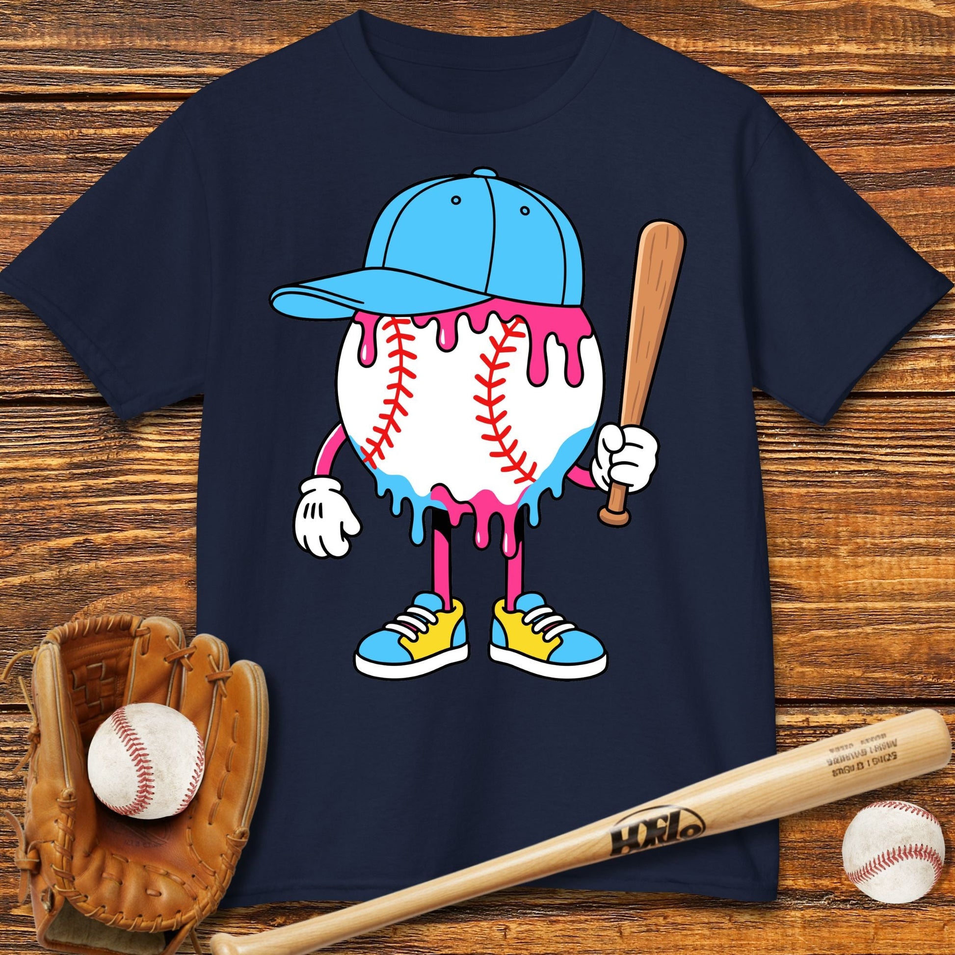 Baseball Drip Kids T-shirt - HomeRun PrintsKids clothes