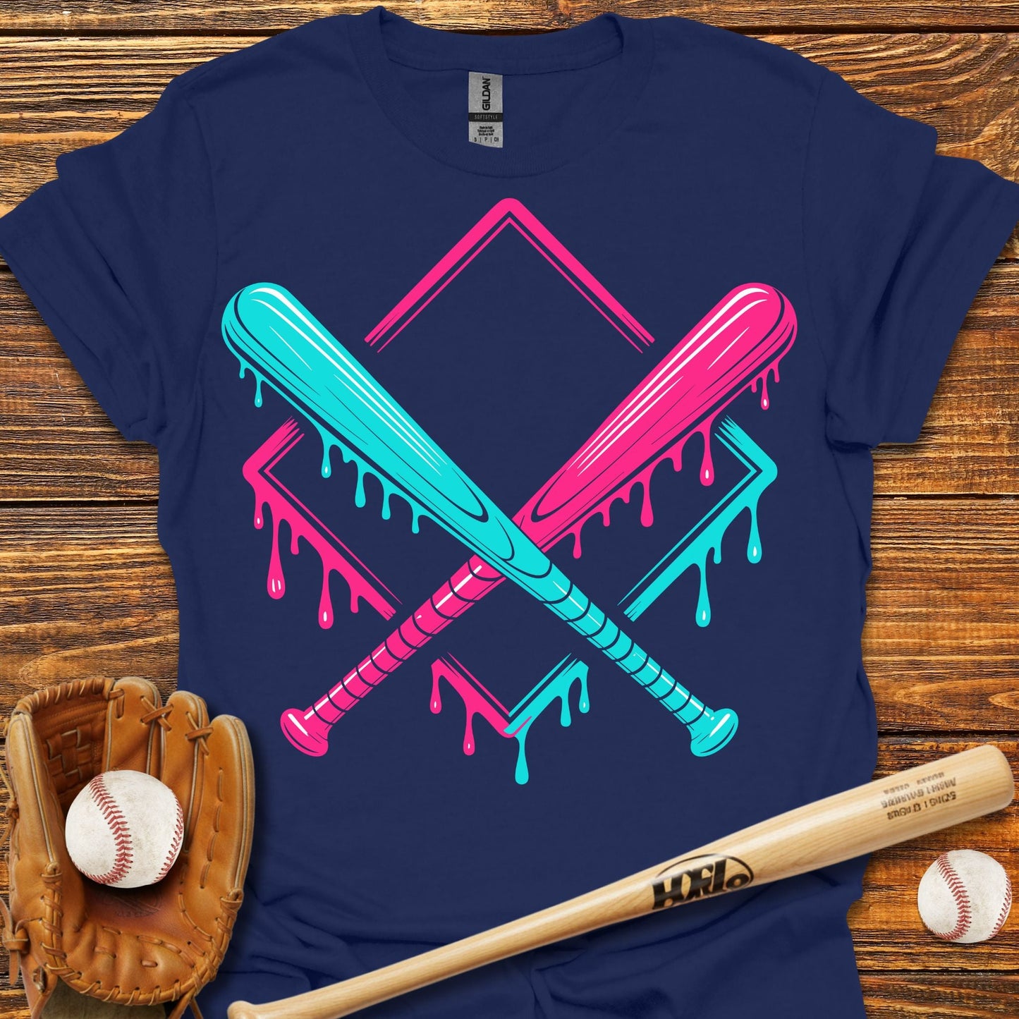 Baseball Drip T-Shirt - HomeRun PrintsT-Shirt