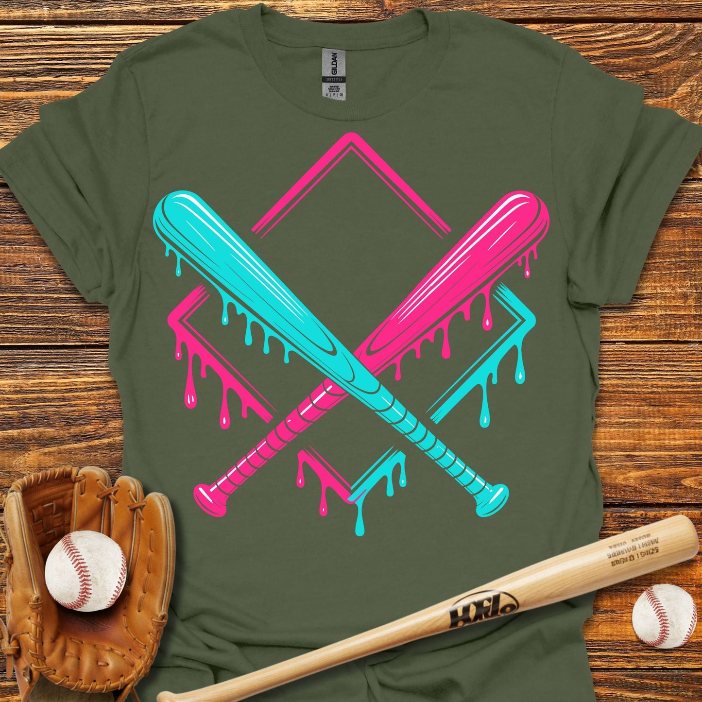 Baseball Drip T-Shirt - HomeRun PrintsT-Shirt