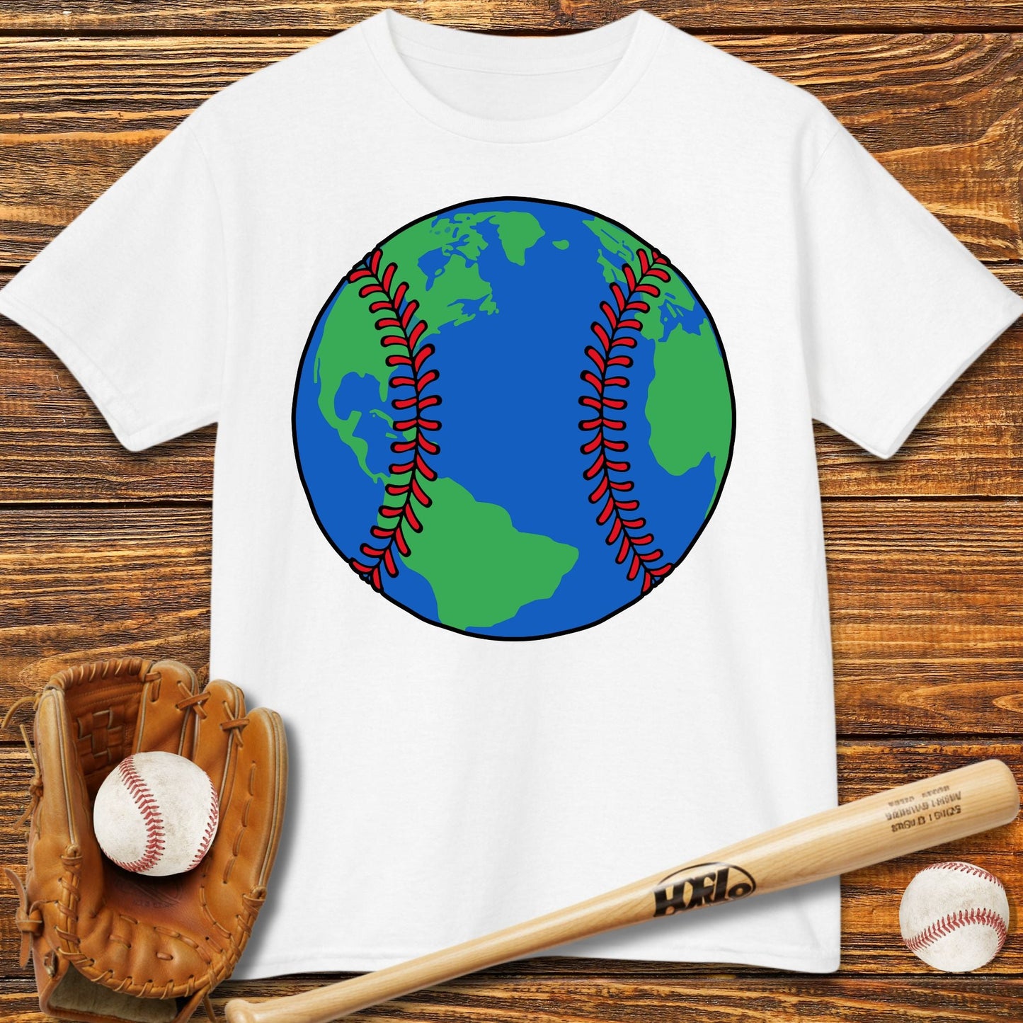 Baseball Earth Kids T-Shirt - HomeRun PrintsKids clothes