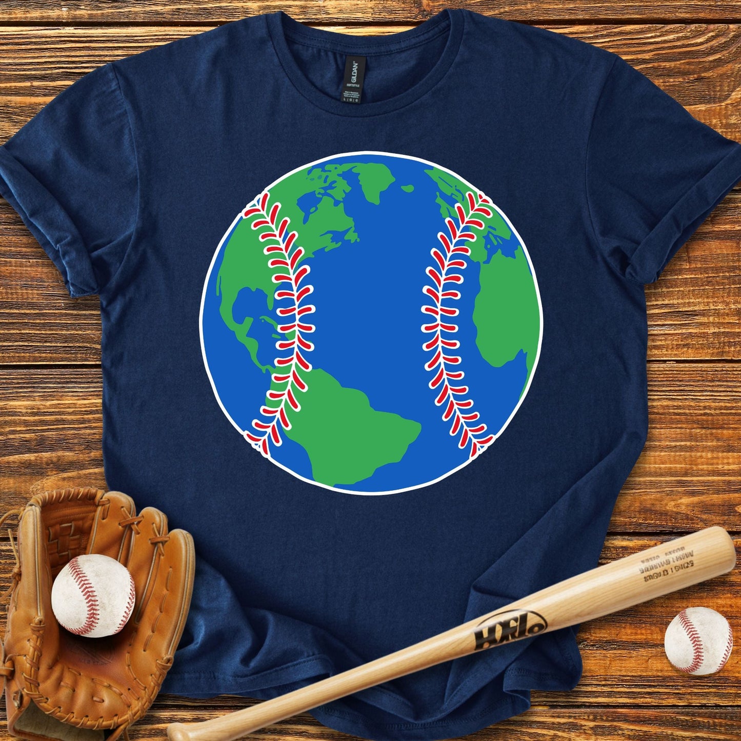 Baseball Earth T-Shirt - HomeRun PrintsT-Shirt