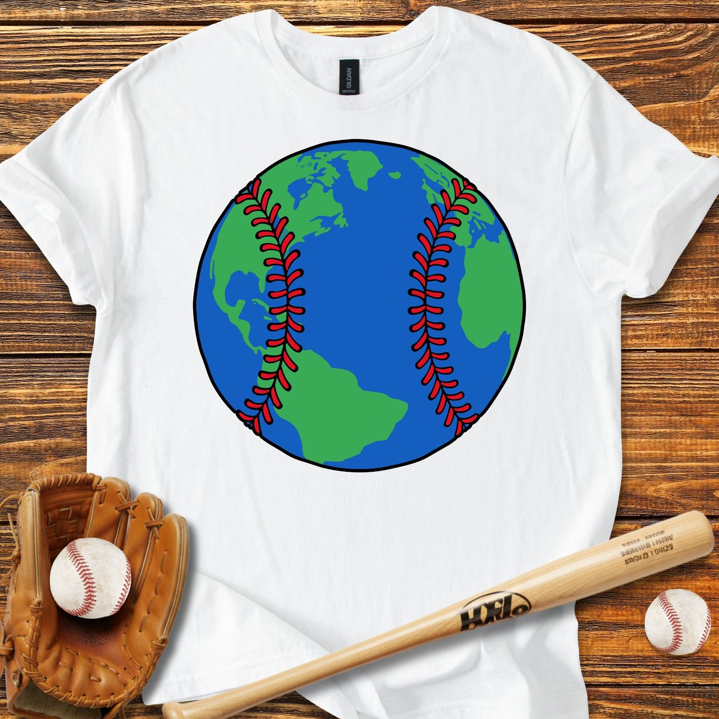 Baseball Earth T-Shirt - HomeRun PrintsT-Shirt