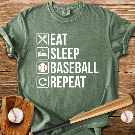 Baseball Endless Repeat T-Shirt - HomeRun PrintsComfort Colors