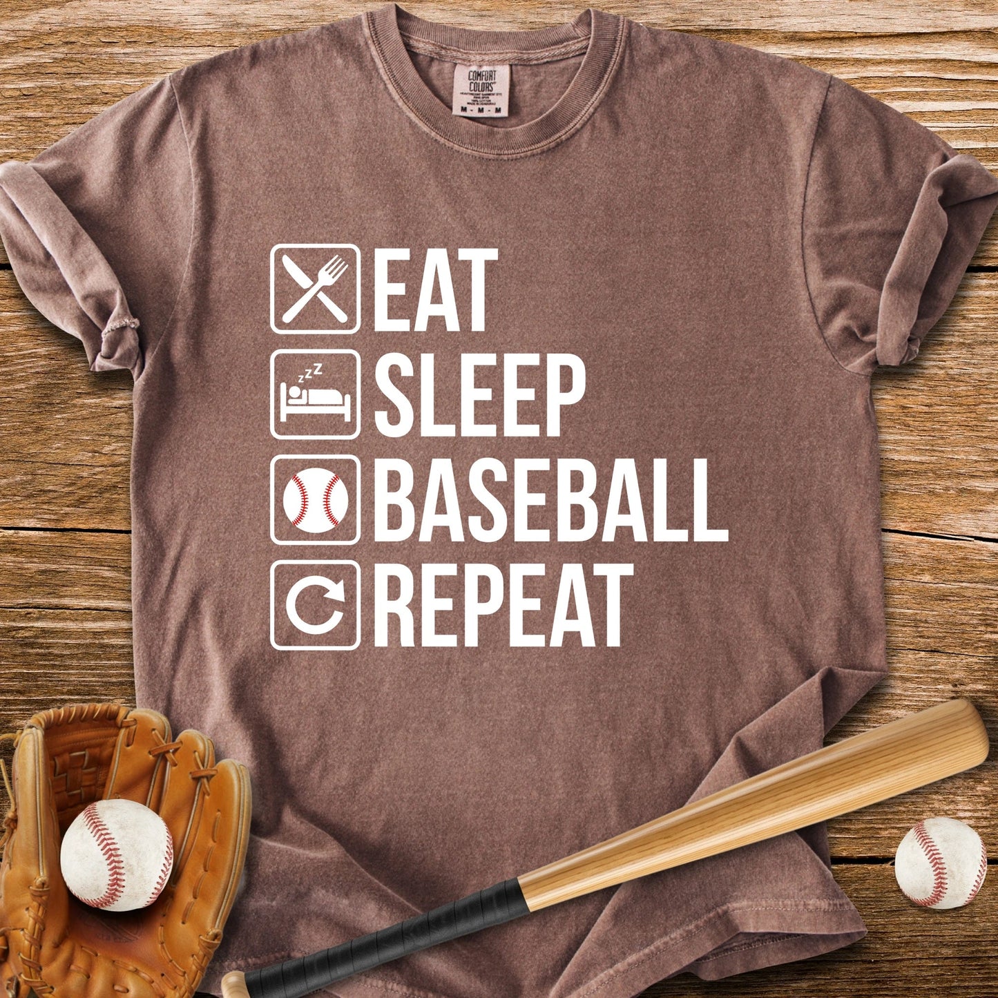 Baseball Endless Repeat T-Shirt - HomeRun PrintsComfort Colors