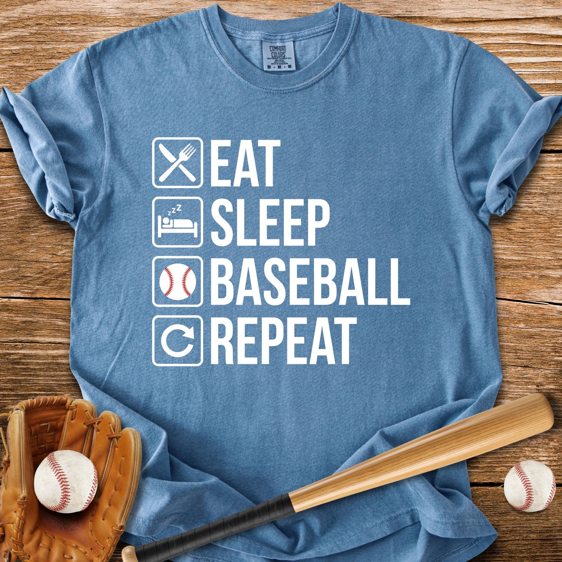 Baseball Endless Repeat T-Shirt - HomeRun PrintsComfort Colors