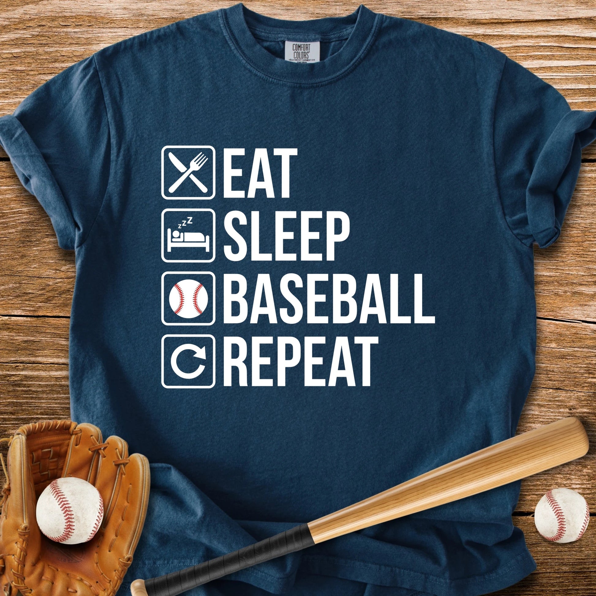 Baseball Endless Repeat T-Shirt - HomeRun PrintsComfort Colors