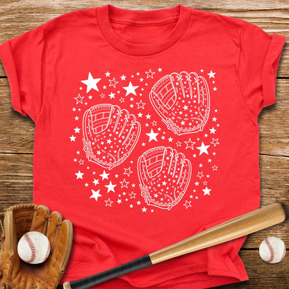 Baseball Gloves Stars Youth Tee - HomeRun PrintsKids clothes