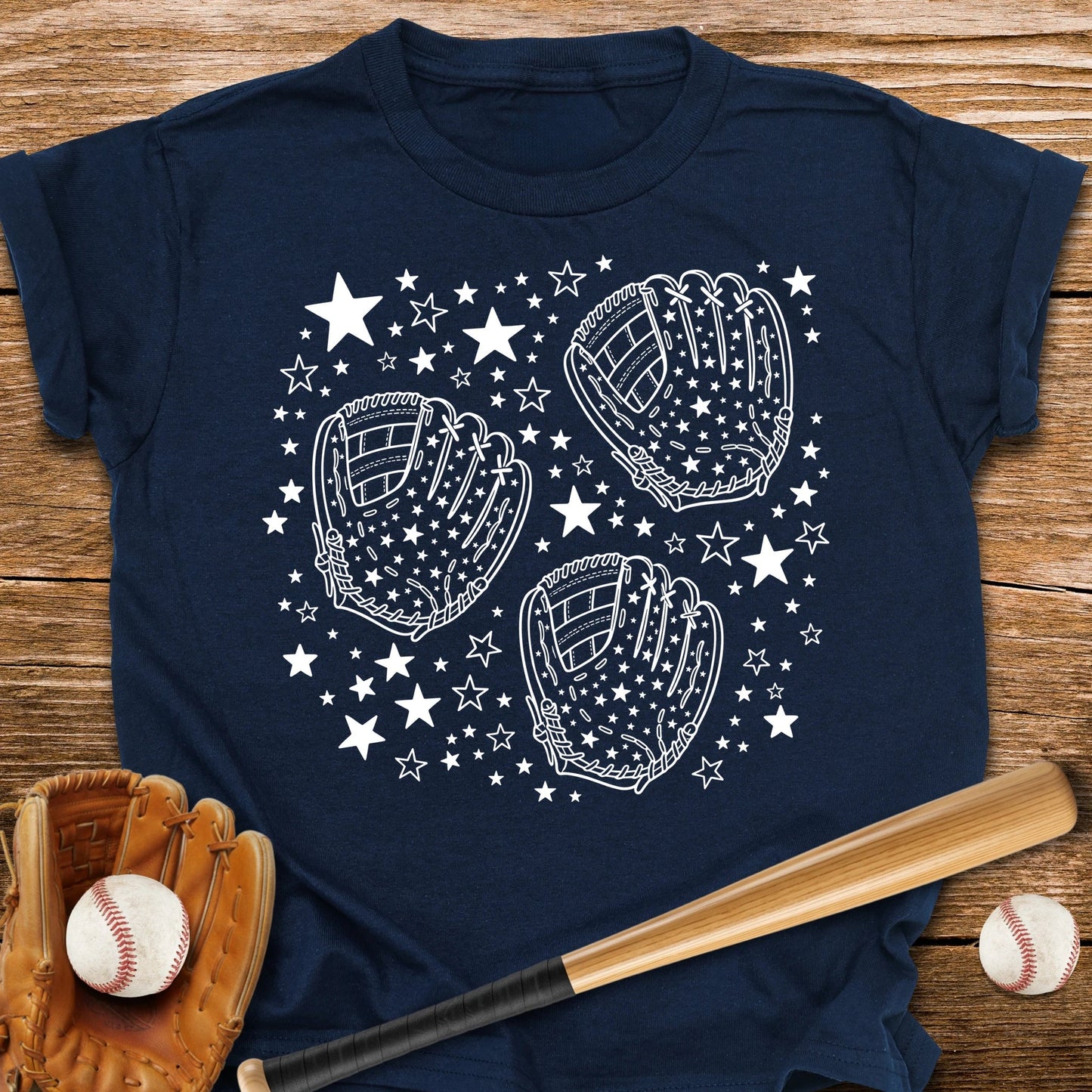 Baseball Gloves Stars Youth Tee - HomeRun PrintsKids clothes