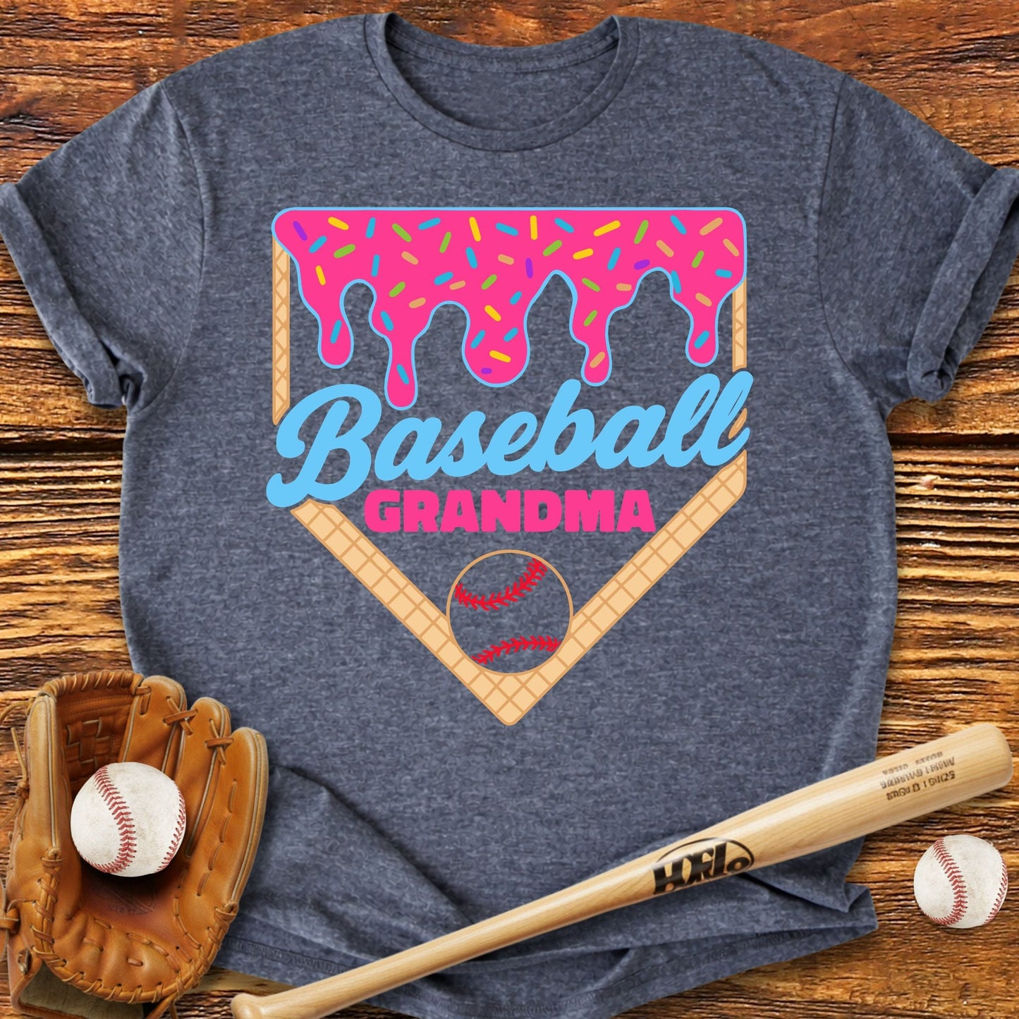 Baseball Grandma Drip T-Shirt - HomeRun PrintsT-Shirt