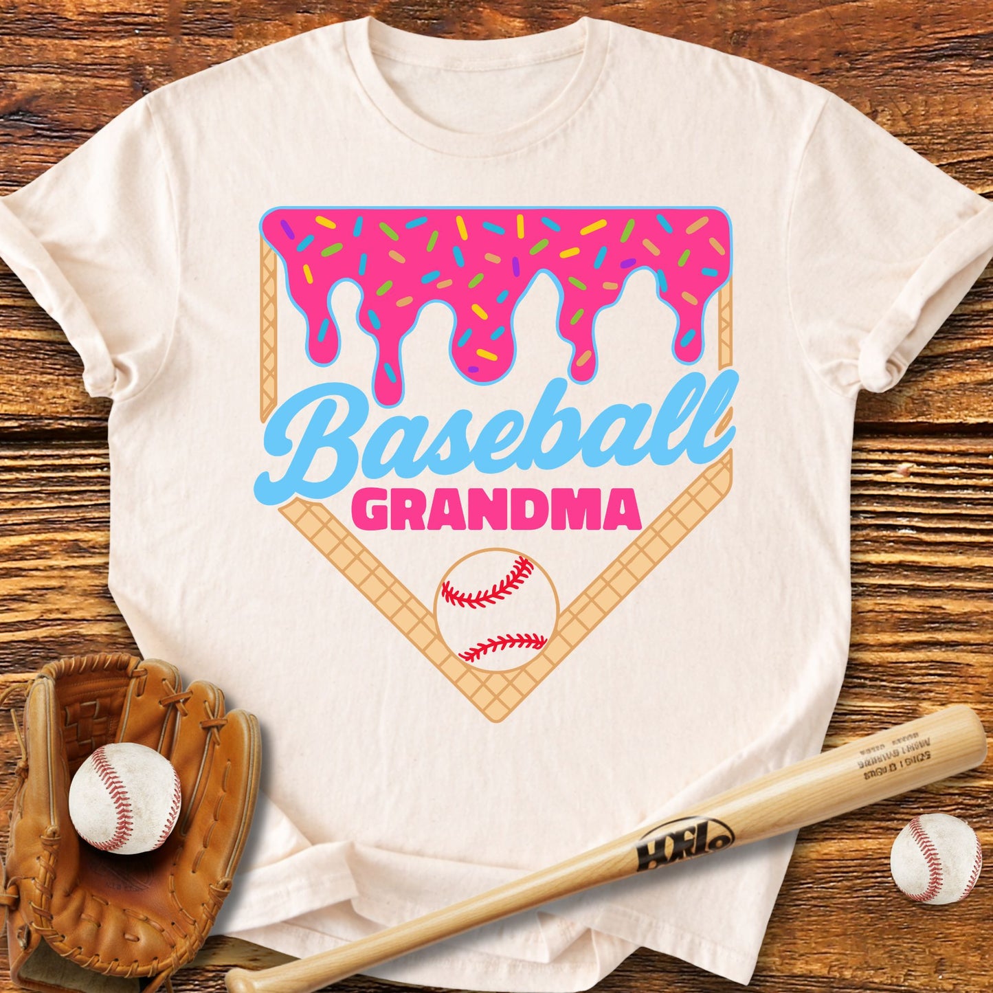 Baseball Grandma Drip T-Shirt - HomeRun PrintsT-Shirt