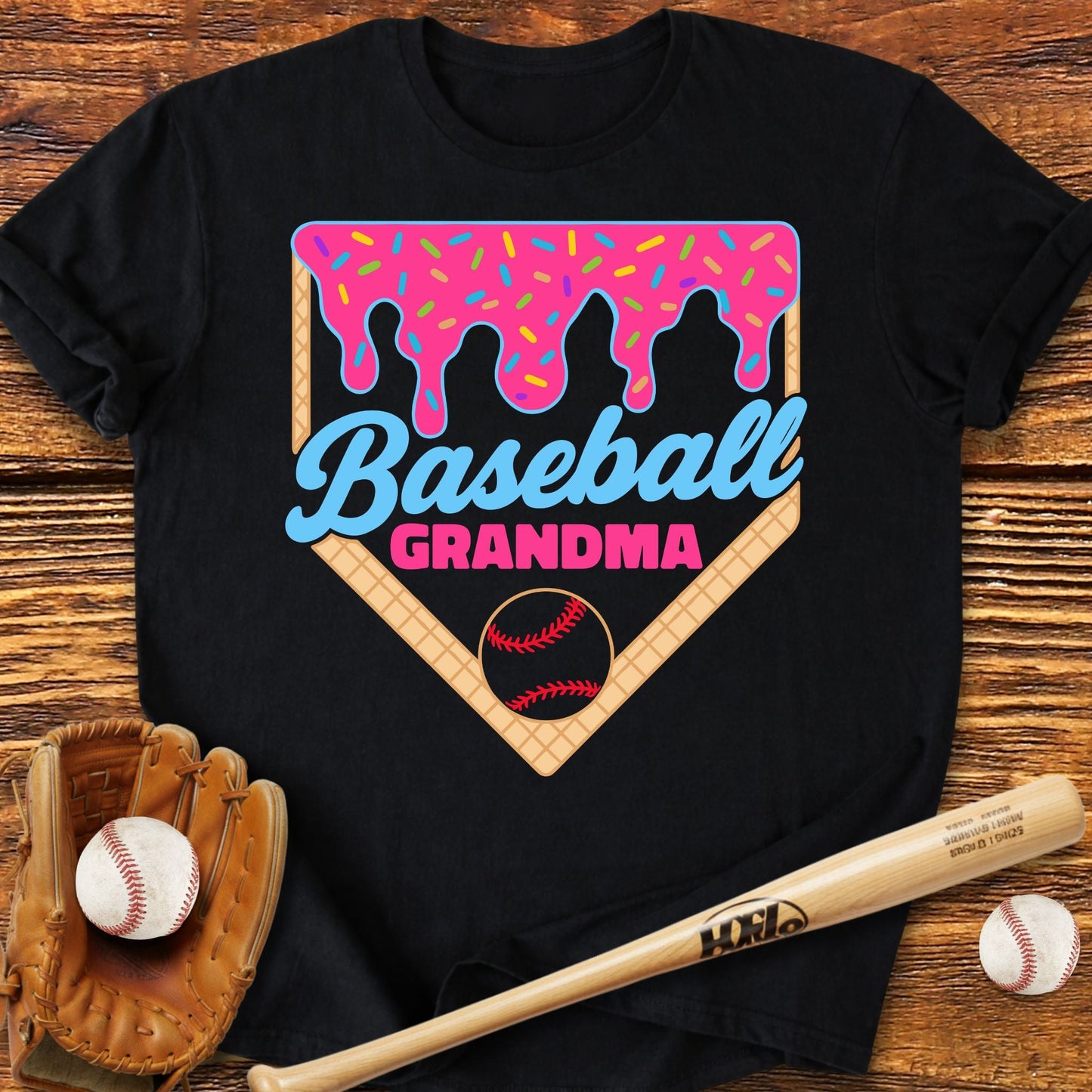 Baseball Grandma Drip T-Shirt - HomeRun PrintsT-Shirt