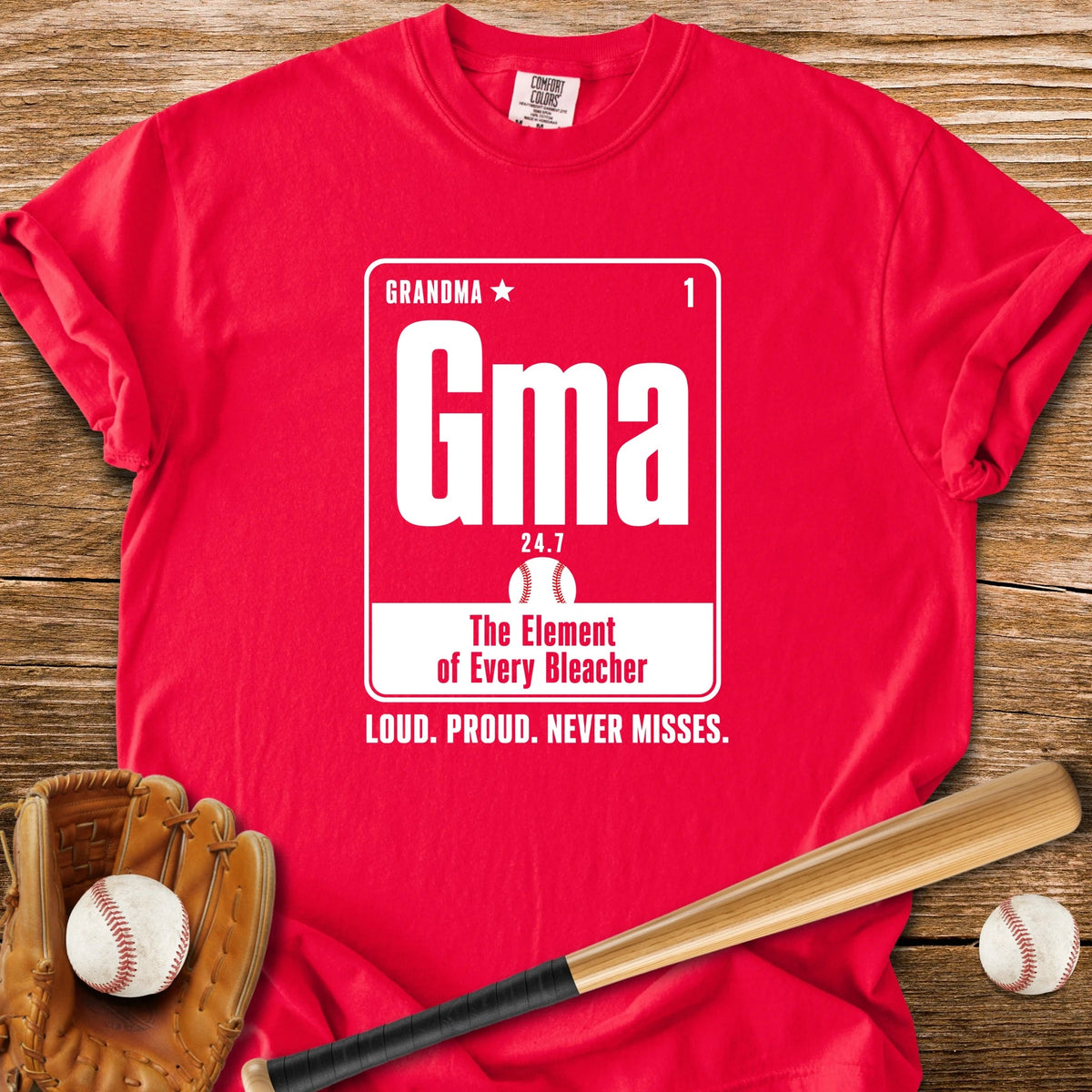 Baseball Grandma Element - HomeRun PrintsComfort Colors
