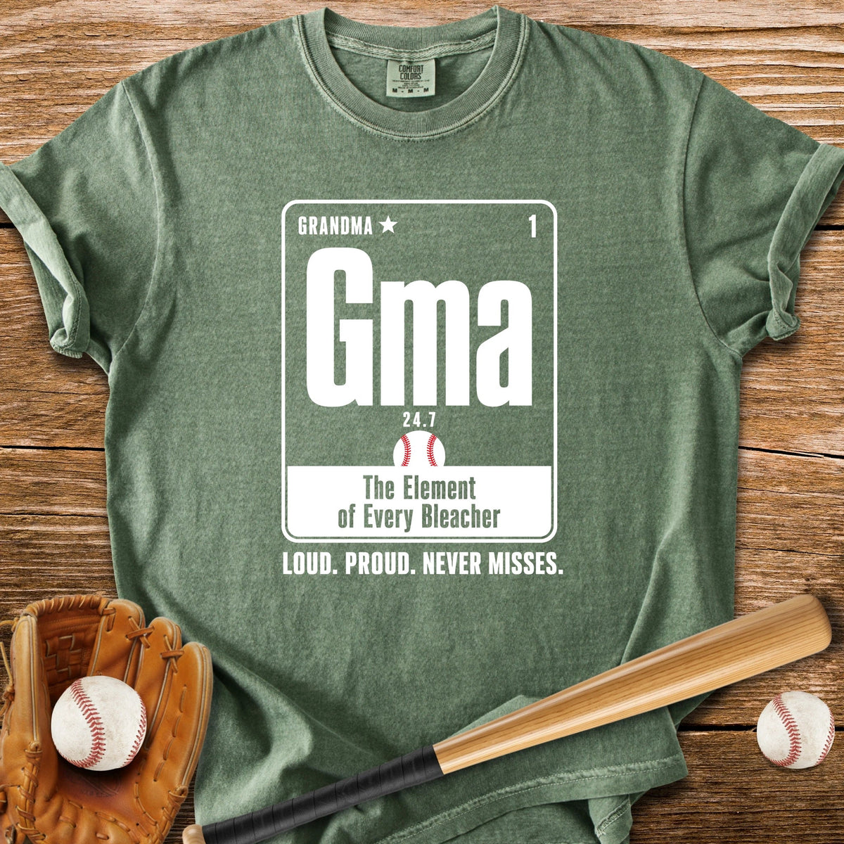 Baseball Grandma Element - HomeRun PrintsComfort Colors