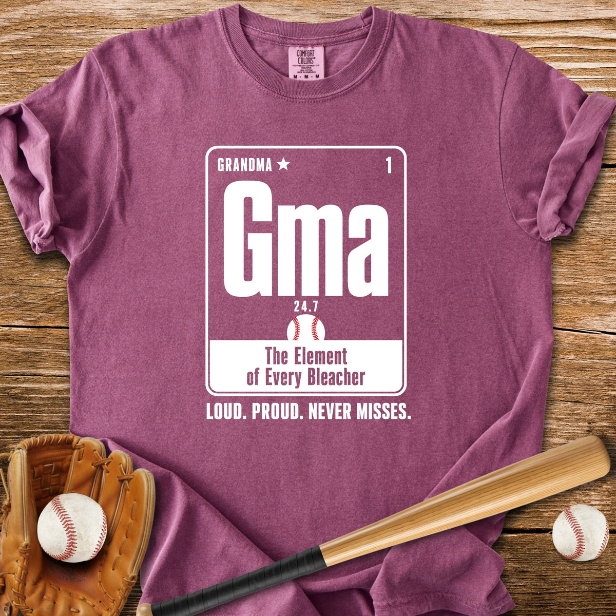 Baseball Grandma Element - HomeRun PrintsComfort Colors