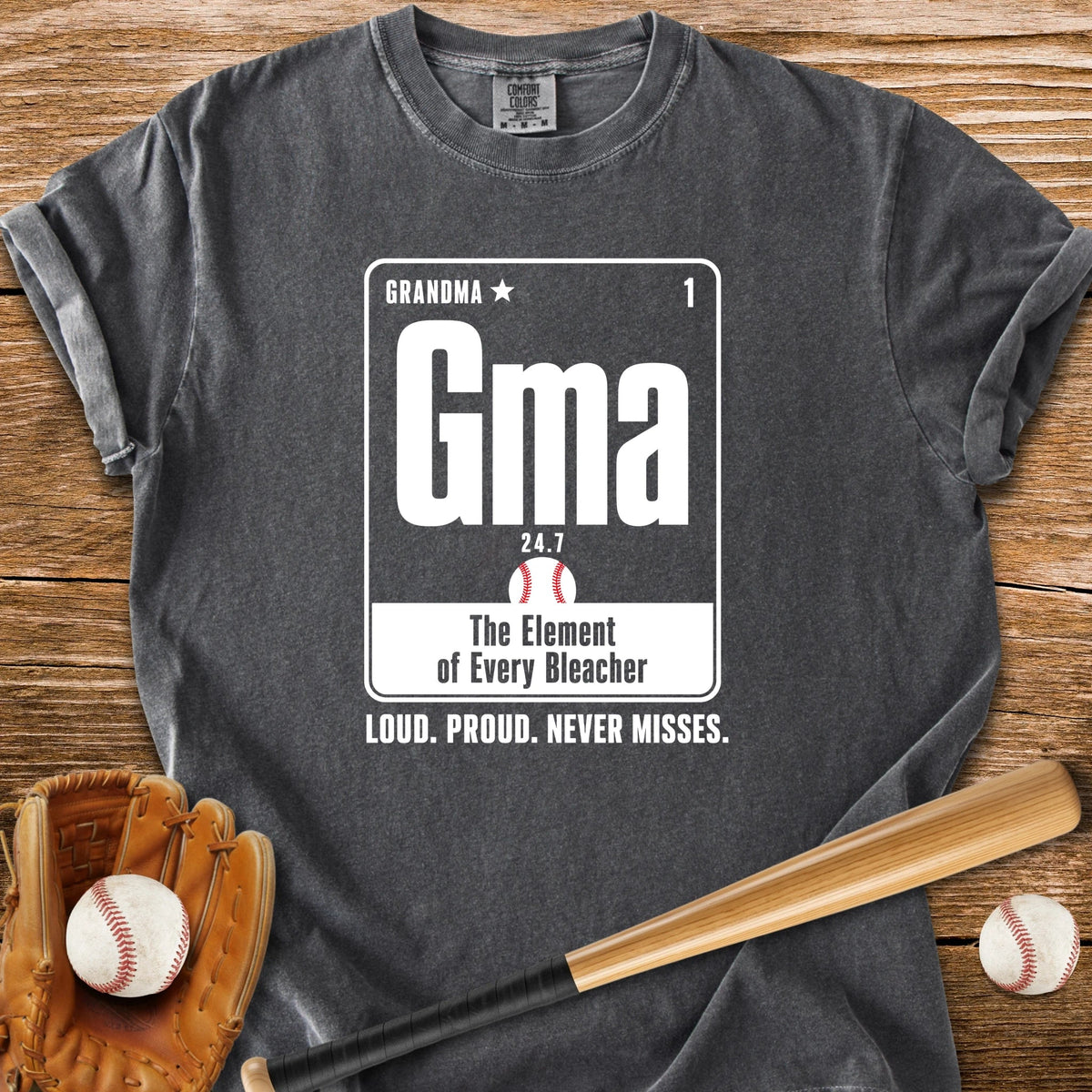 Baseball Grandma Element - HomeRun PrintsComfort Colors