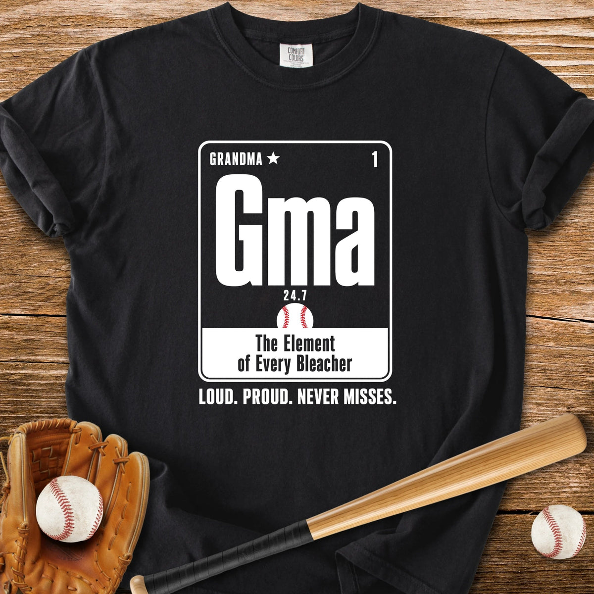 Baseball Grandma Element - HomeRun PrintsComfort Colors