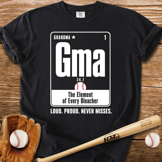 Baseball Grandma Element T-Shirt - HomeRun PrintsComfort Colors