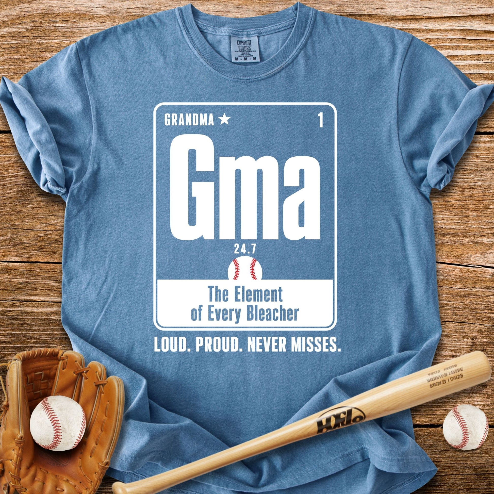 Baseball Grandma Element T-Shirt - HomeRun PrintsComfort Colors