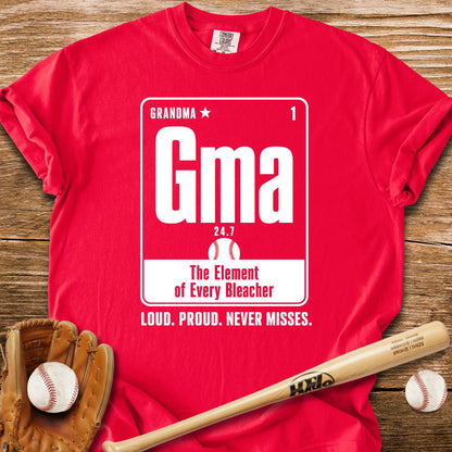 Baseball Grandma Element T-Shirt - HomeRun PrintsComfort Colors