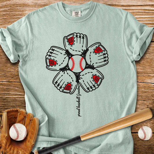 Baseball Grandma Flower - HomeRun PrintsComfort Colors