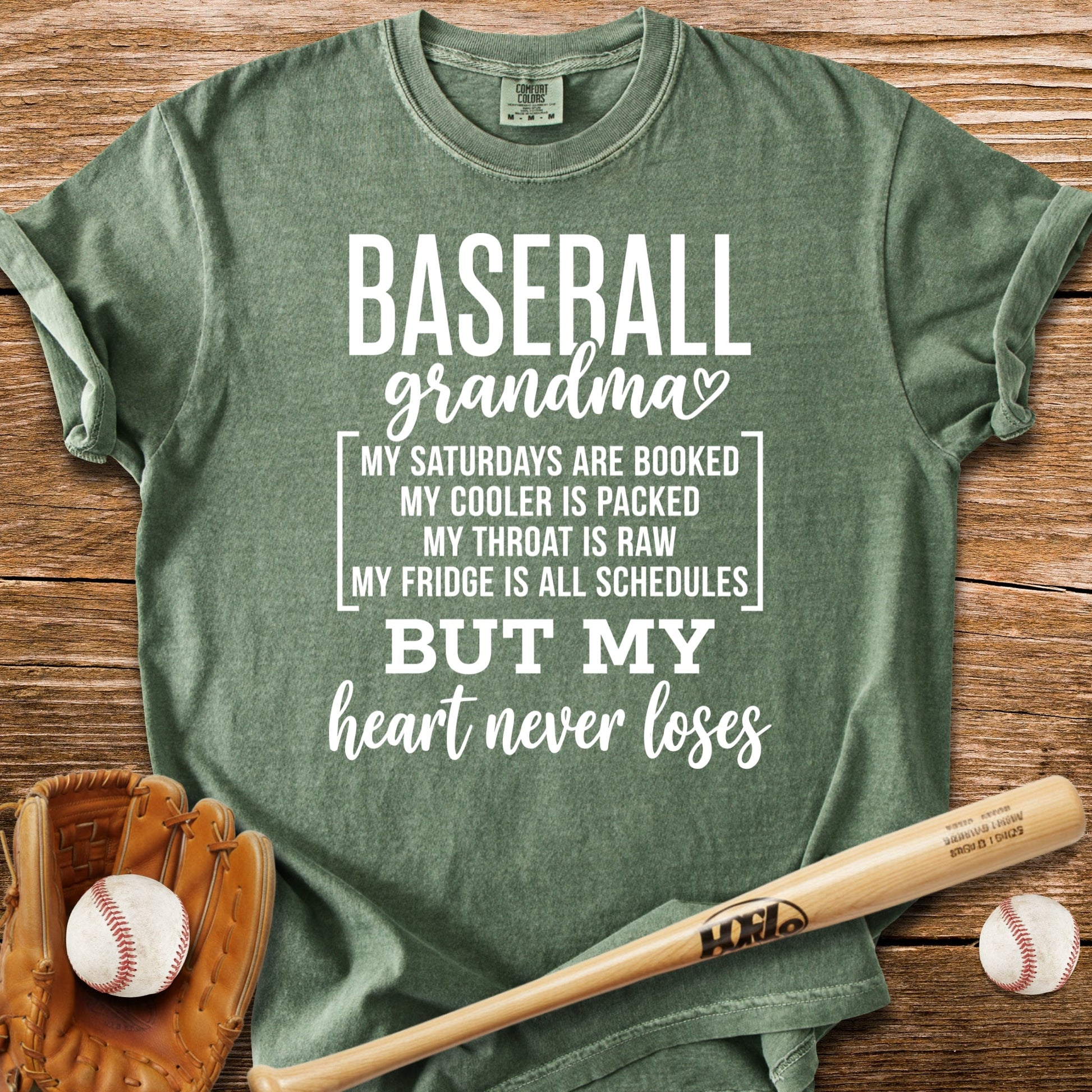 Baseball Grandma Heart - HomeRun PrintsComfort Colors