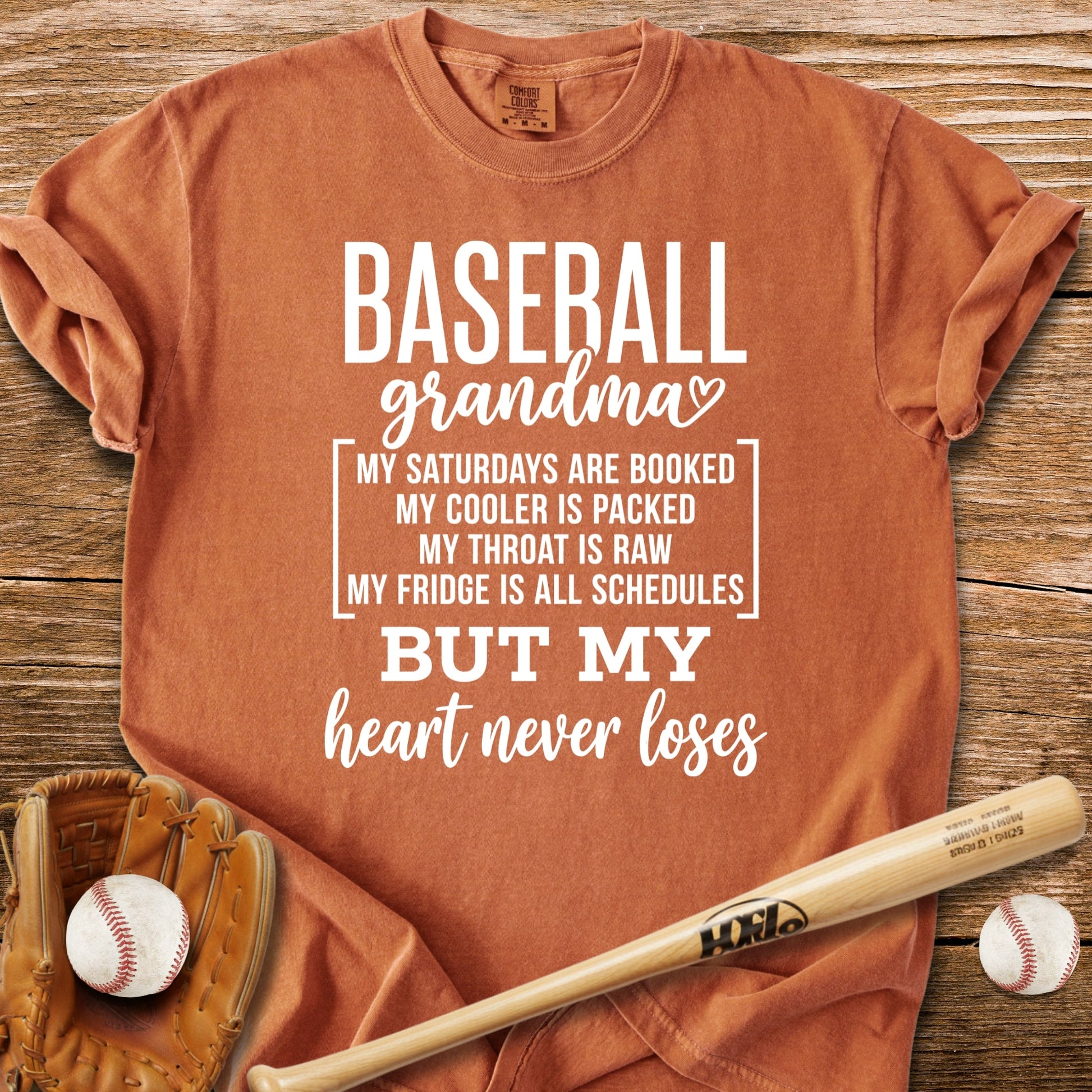 Baseball Grandma Heart - HomeRun PrintsComfort Colors
