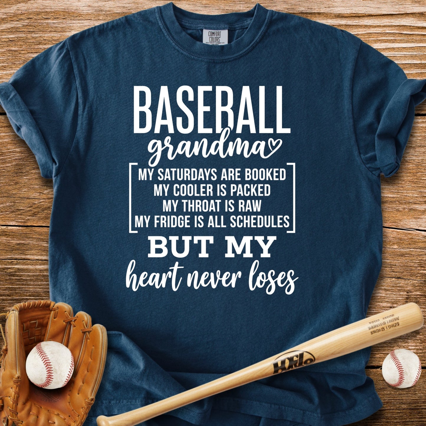 Baseball Grandma Heart - HomeRun PrintsComfort Colors
