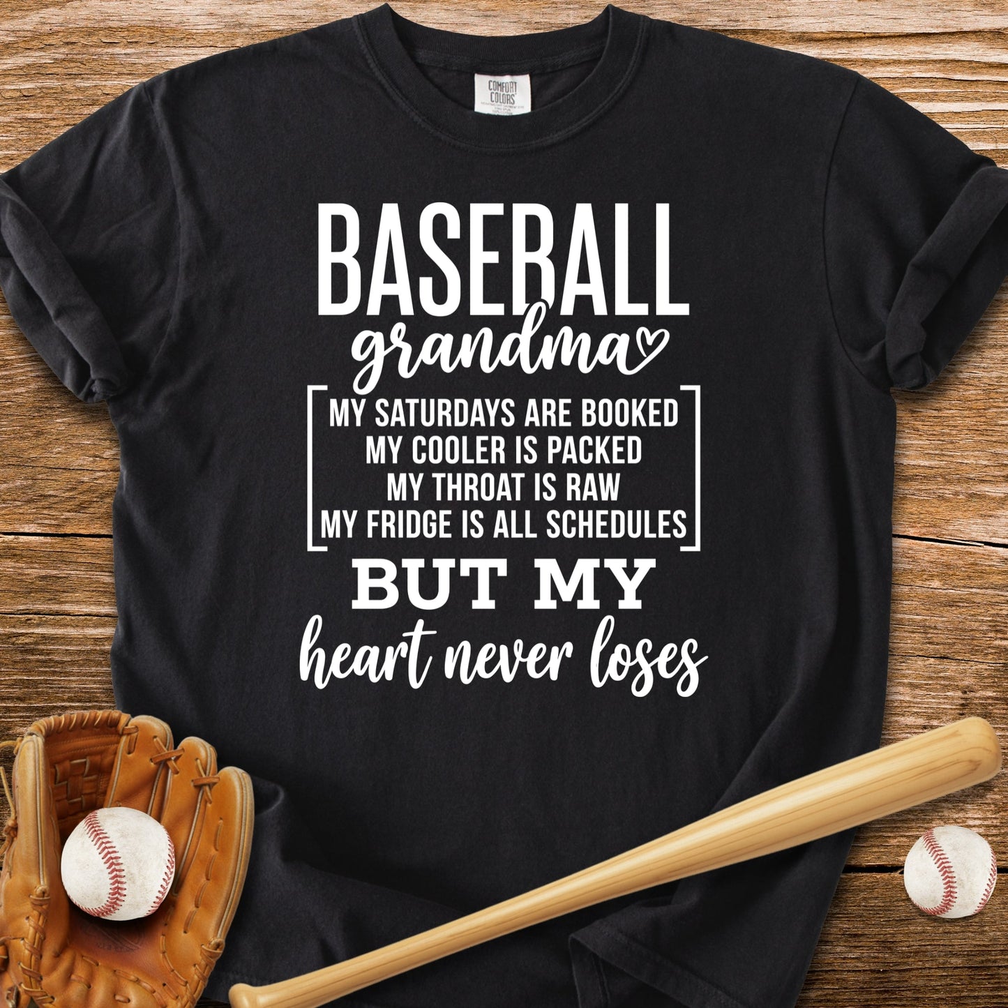 Baseball Grandma Heart - HomeRun PrintsComfort Colors