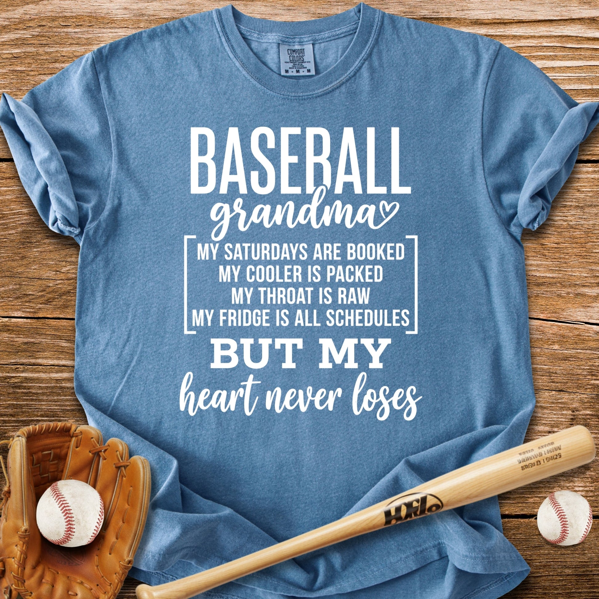 Baseball Grandma Heart - HomeRun PrintsComfort Colors