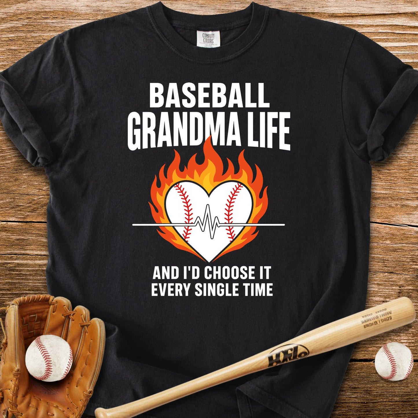 Baseball Grandma Life Flame - HomeRun PrintsComfort Colors