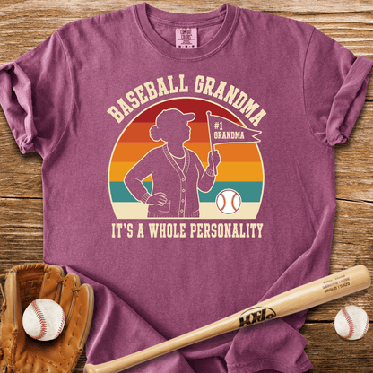 Baseball Grandma Whole Personality T-Shirt - HomeRun PrintsComfort Colors