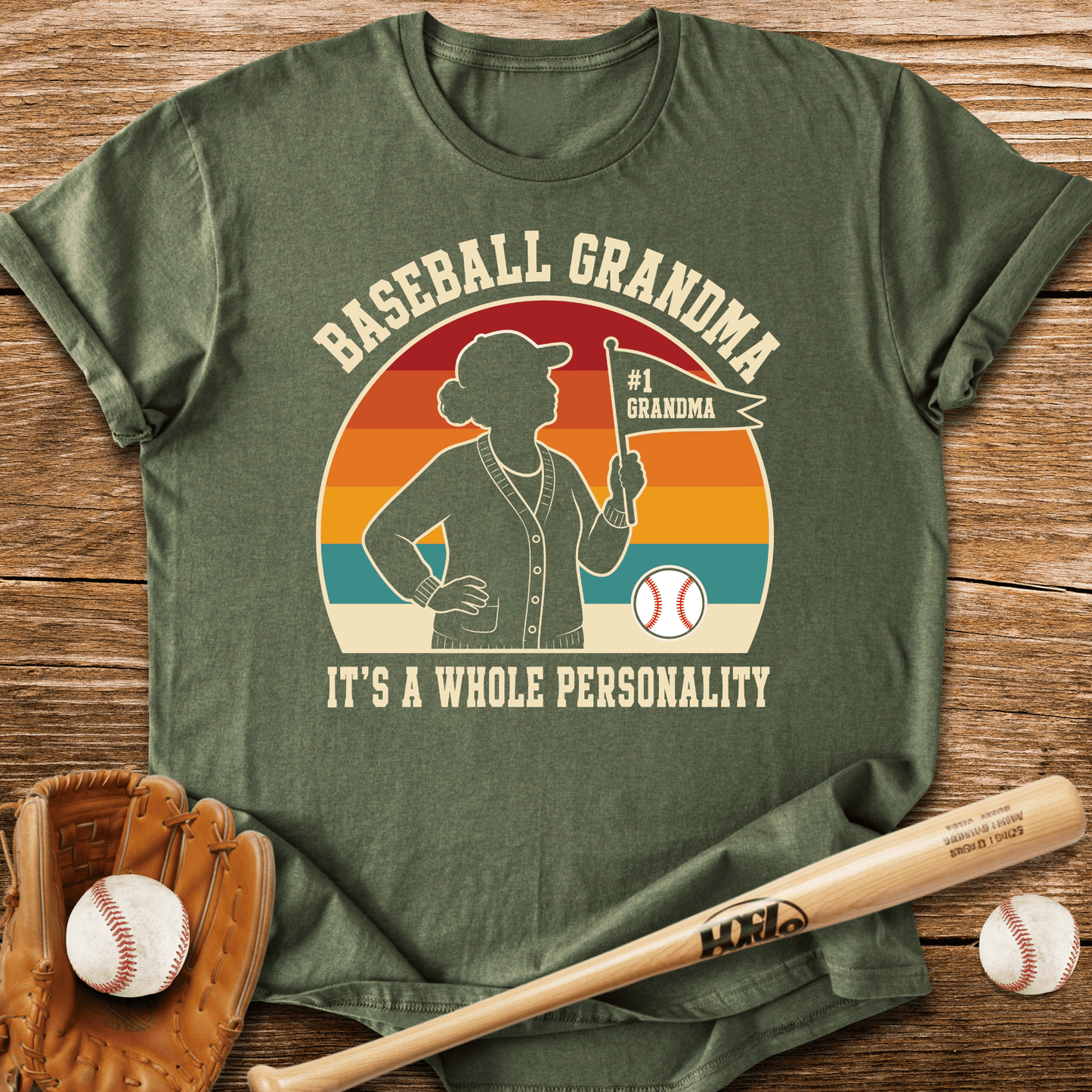 Baseball Grandma Whole Personality T-Shirt - HomeRun PrintsT-Shirt