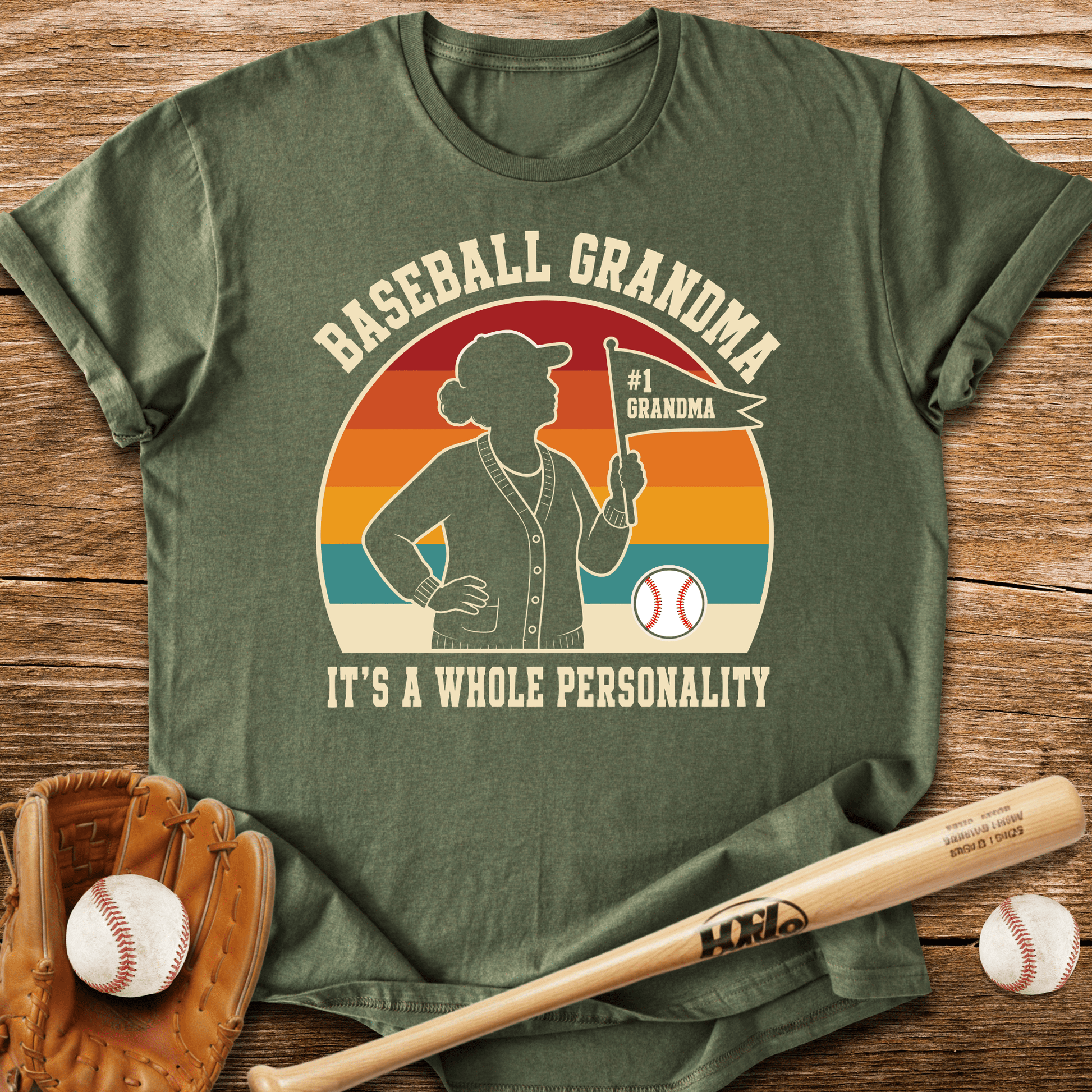 Baseball Grandma Whole Personality T-Shirt - HomeRun PrintsT-Shirt