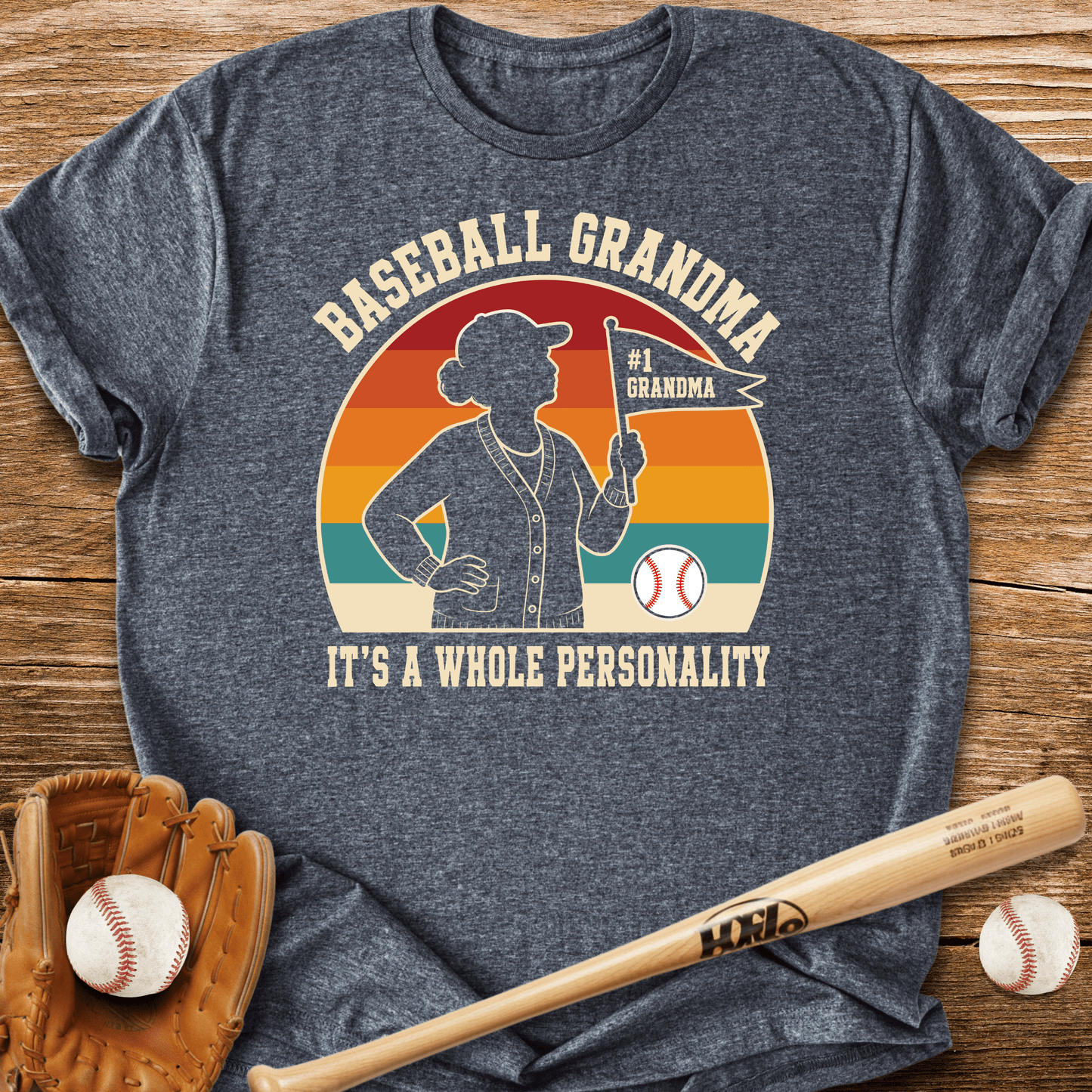 Baseball Grandma Whole Personality T-Shirt - HomeRun PrintsT-Shirt