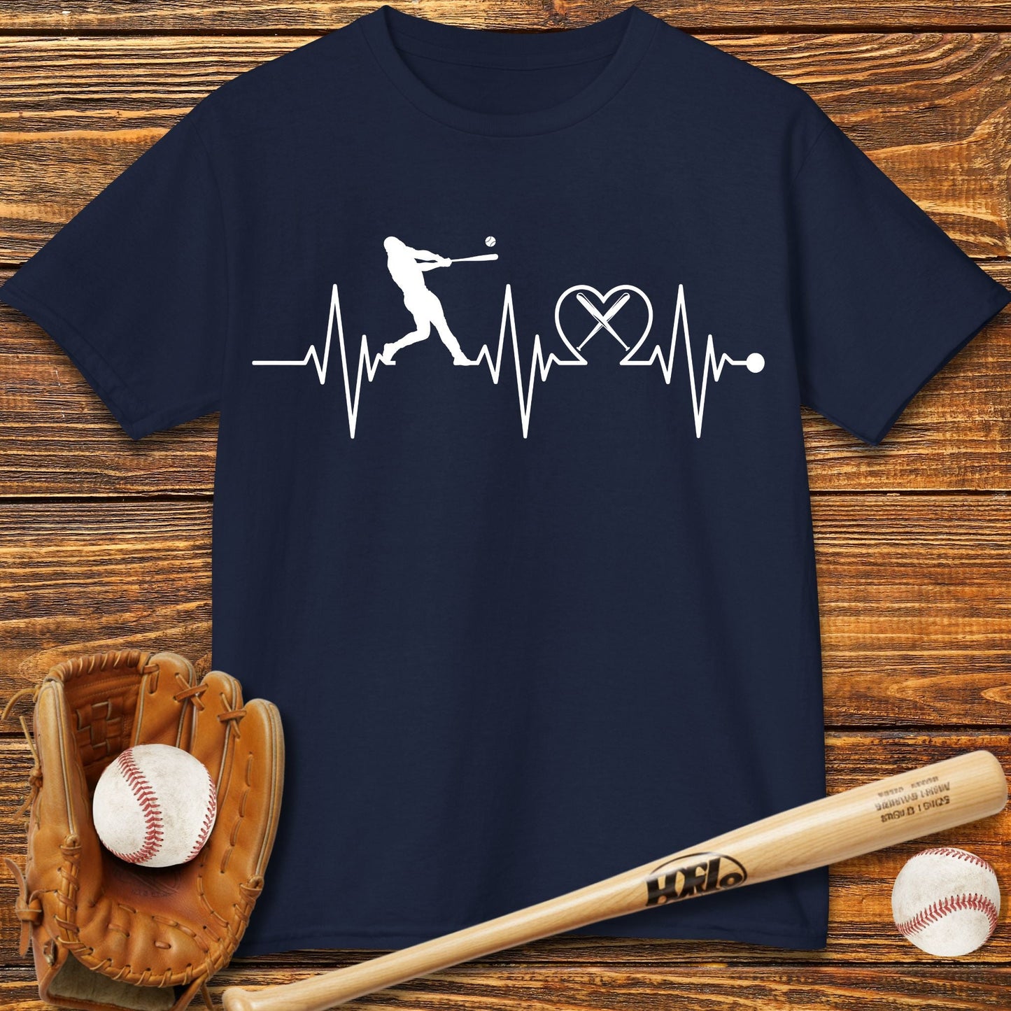 Baseball Heartbeat Kids T-Shirt - HomeRun PrintsKids clothes