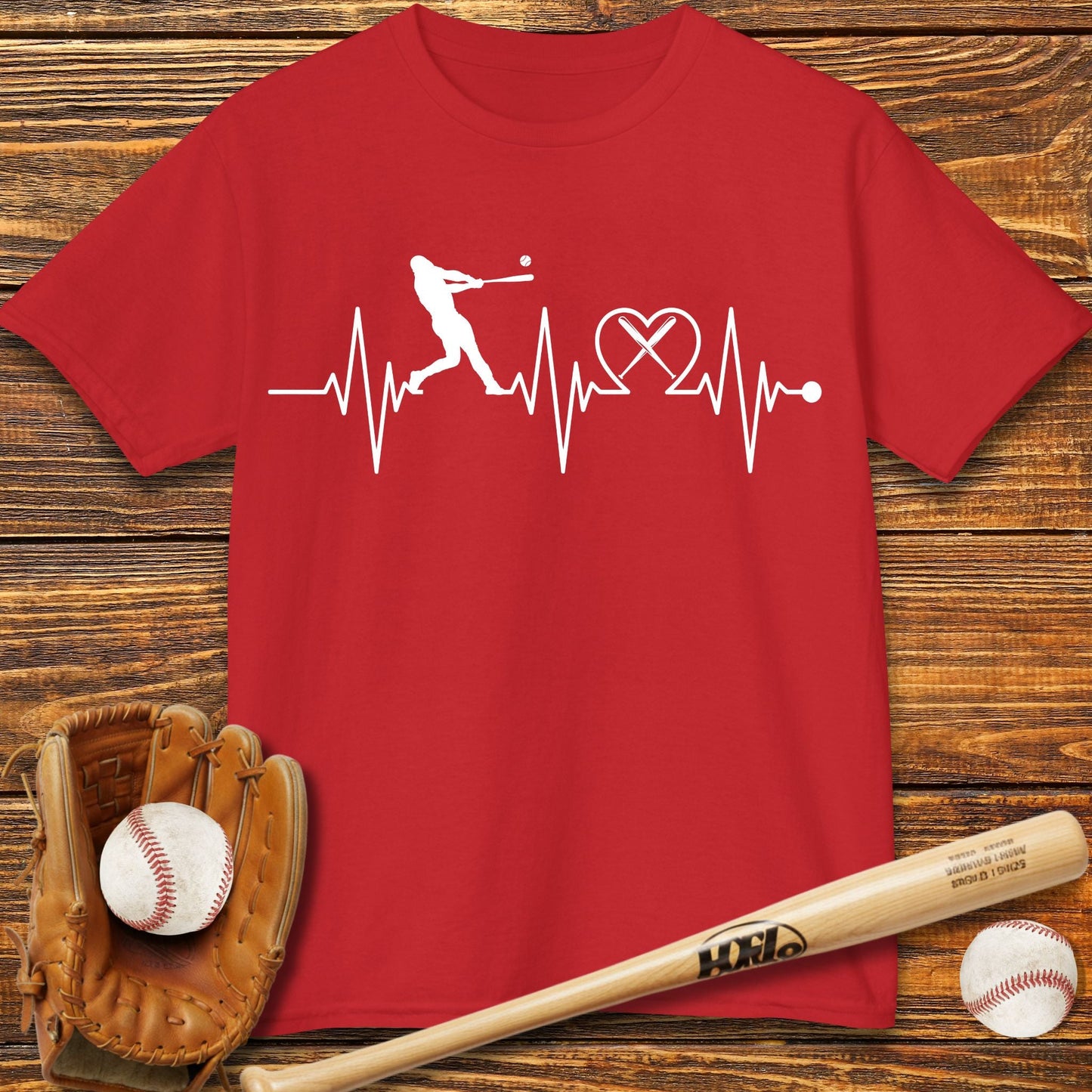 Baseball Heartbeat Kids T-Shirt - HomeRun PrintsKids clothes