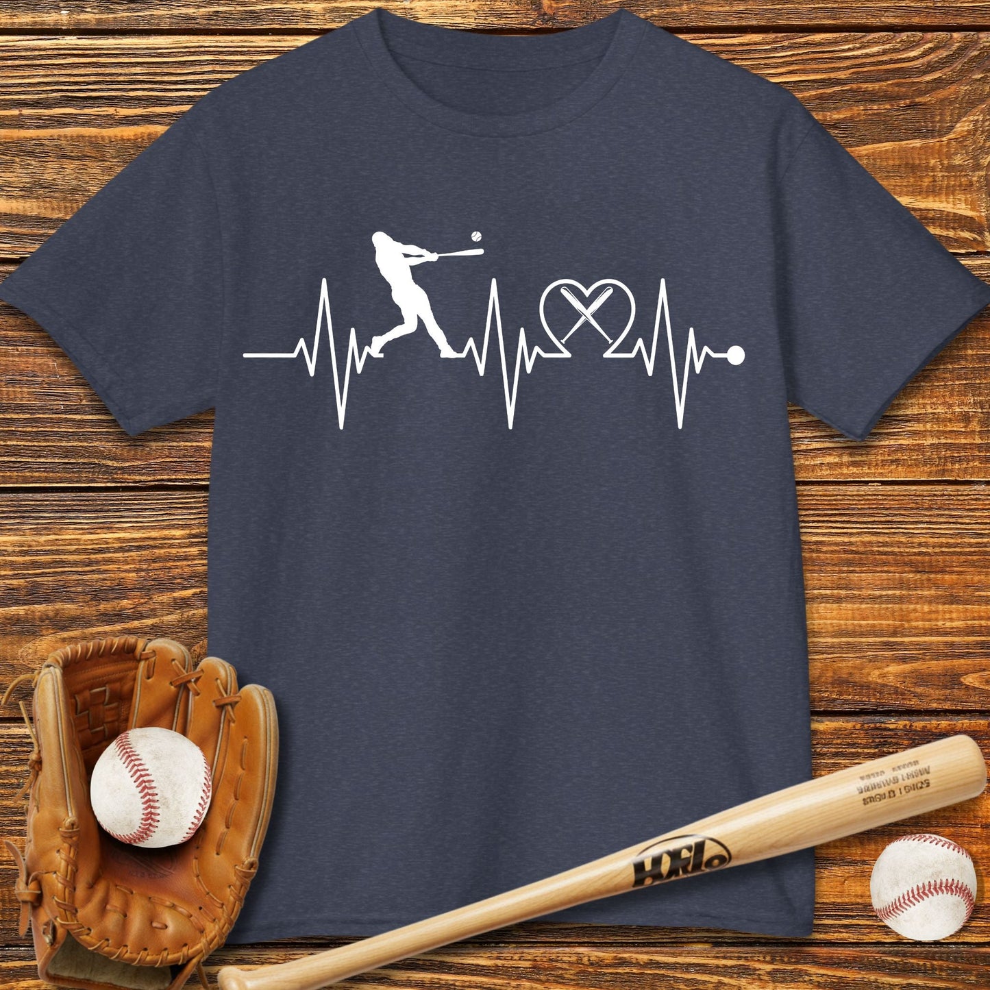 Baseball Heartbeat Kids T-Shirt - HomeRun PrintsKids clothes