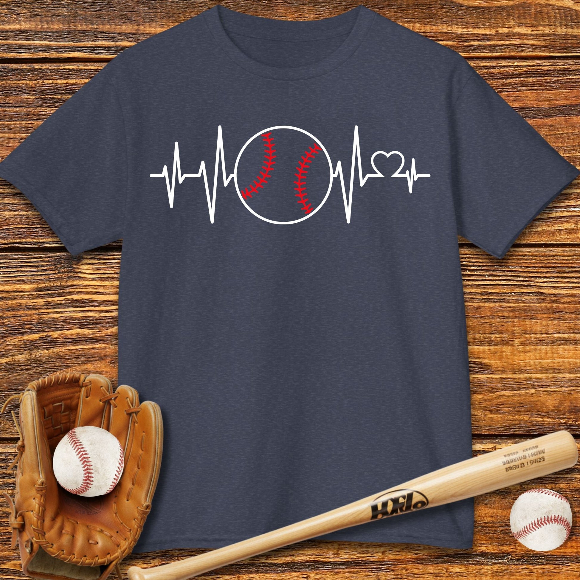 Baseball Heartbeat Kids Tee - HomeRun PrintsKids clothes