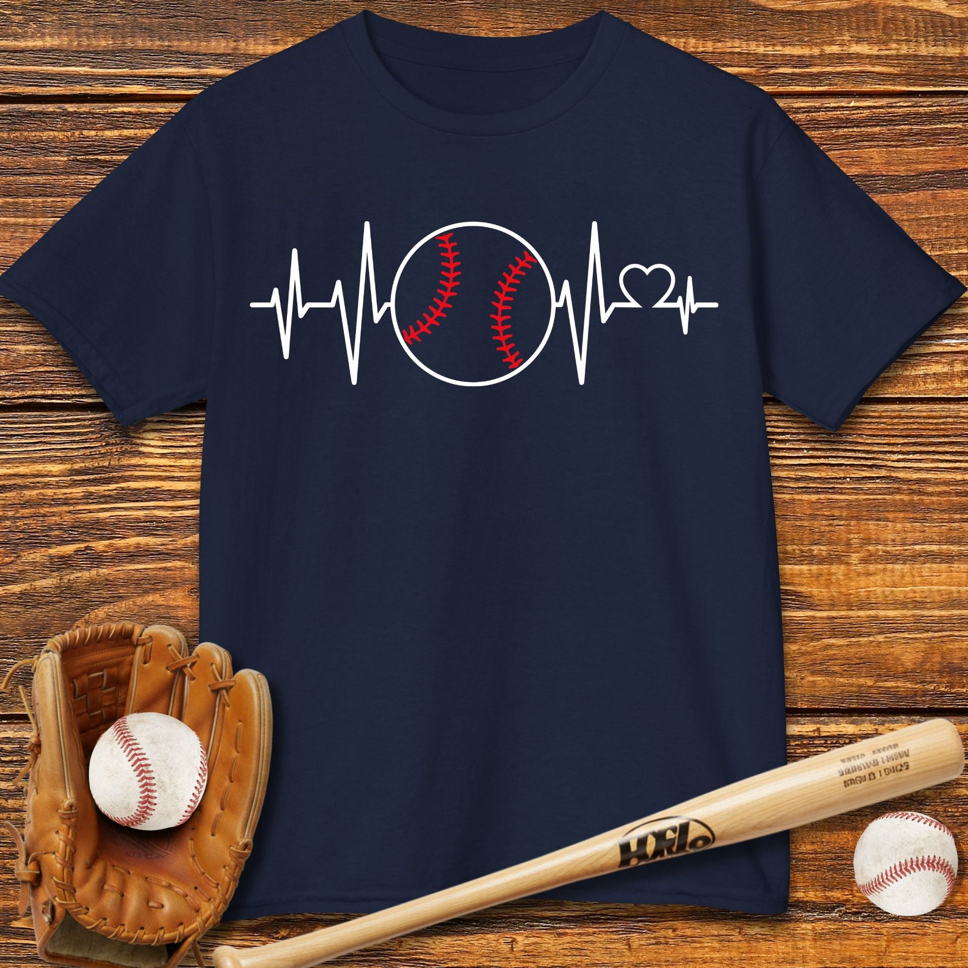 Baseball Heartbeat Kids Tee - HomeRun PrintsKids clothes