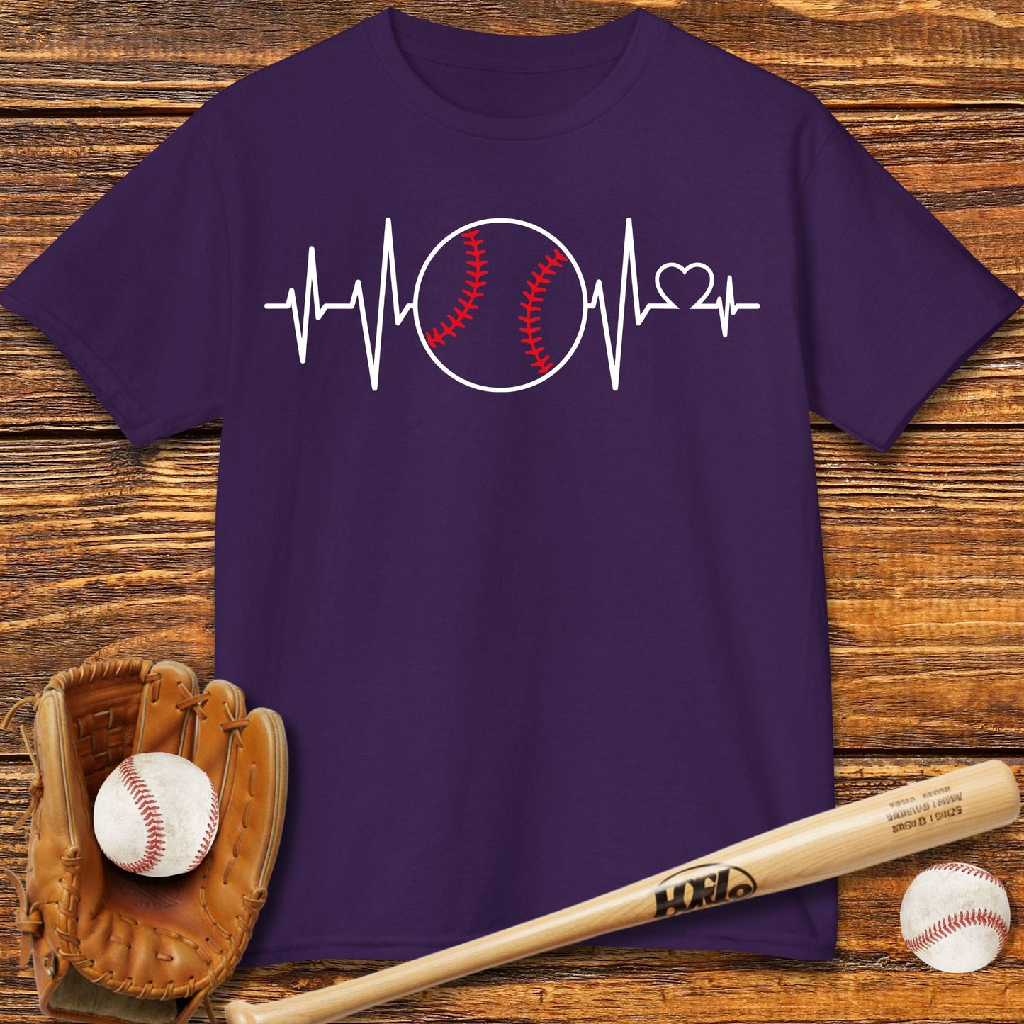 Baseball Heartbeat Kids Tee - HomeRun PrintsKids clothes