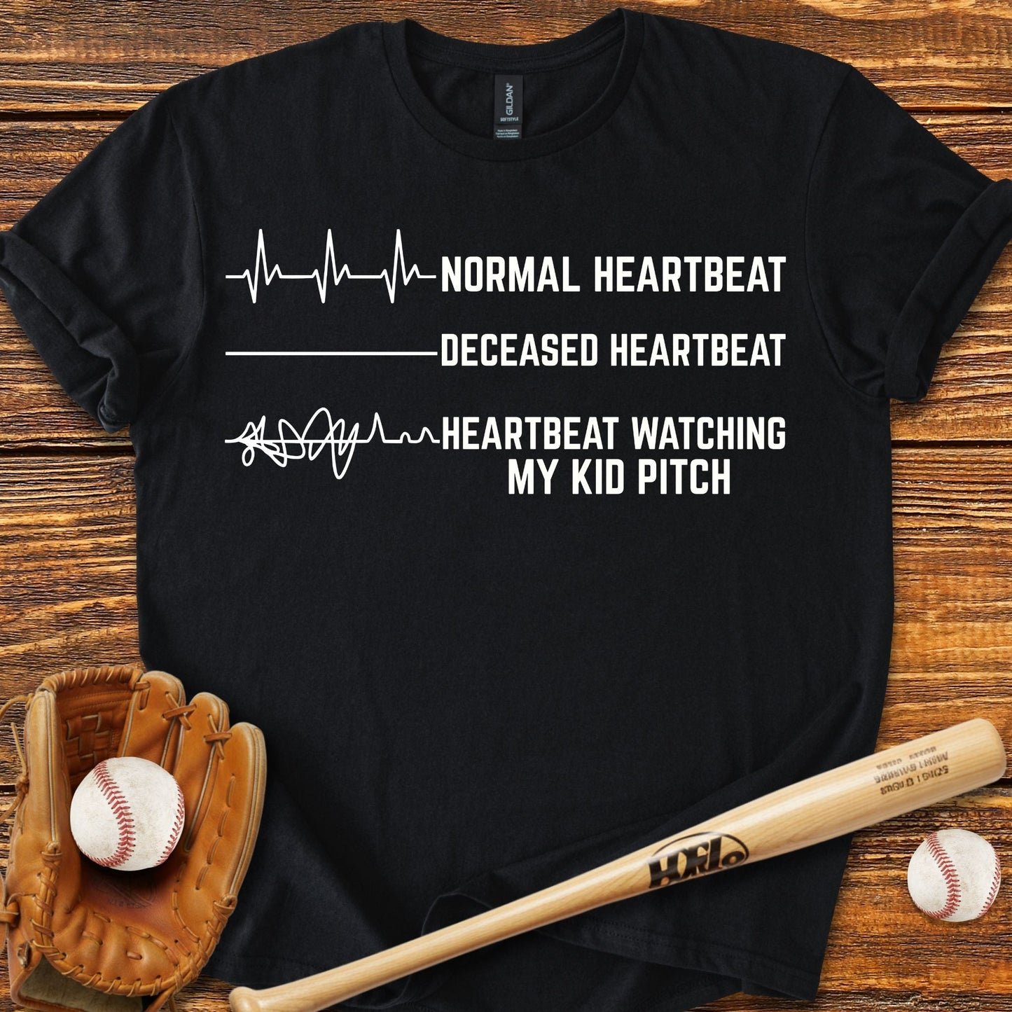 Baseball Heartbeat Parents T-shirt - HomeRun PrintsT-Shirt