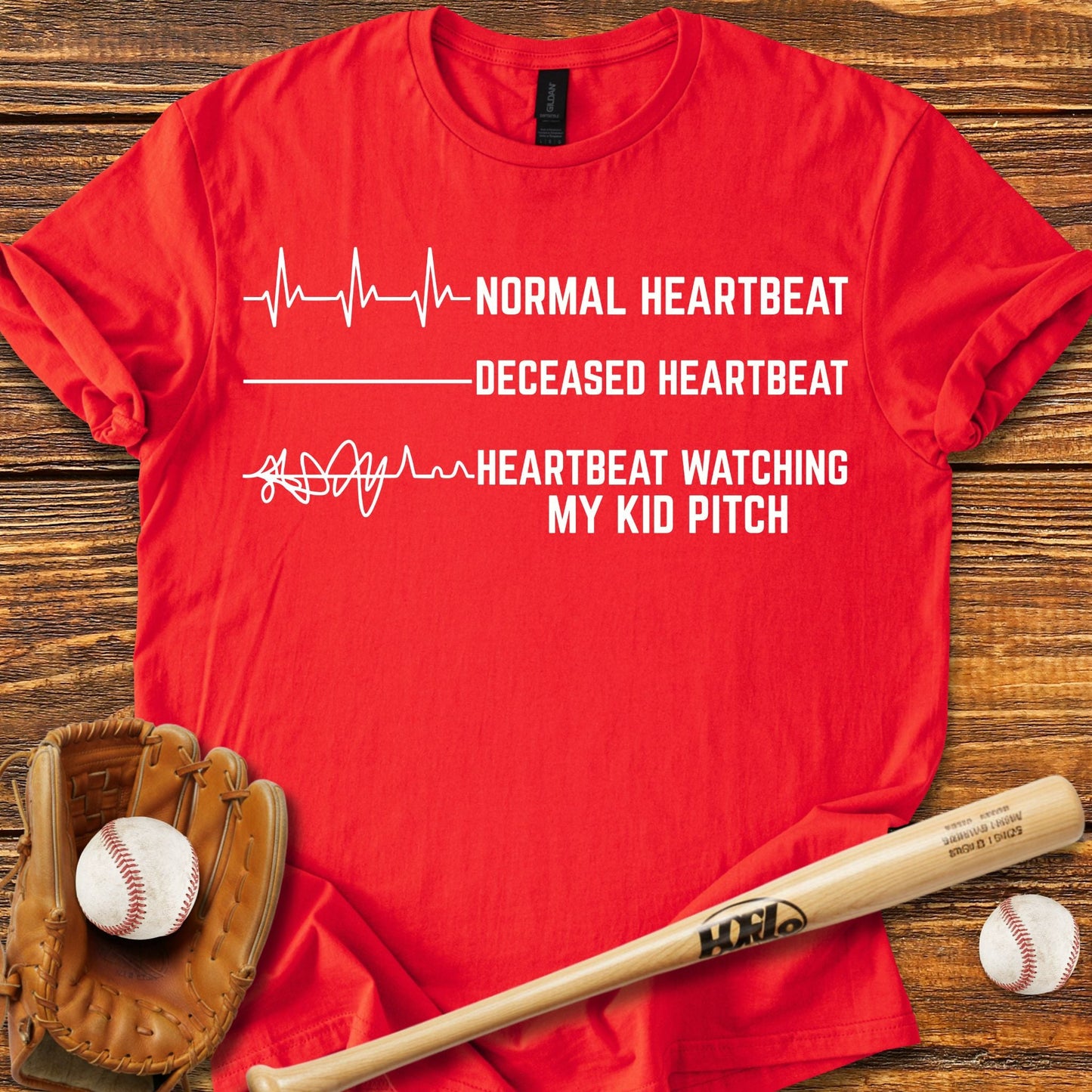 Baseball Heartbeat Parents T-shirt - HomeRun PrintsT-Shirt