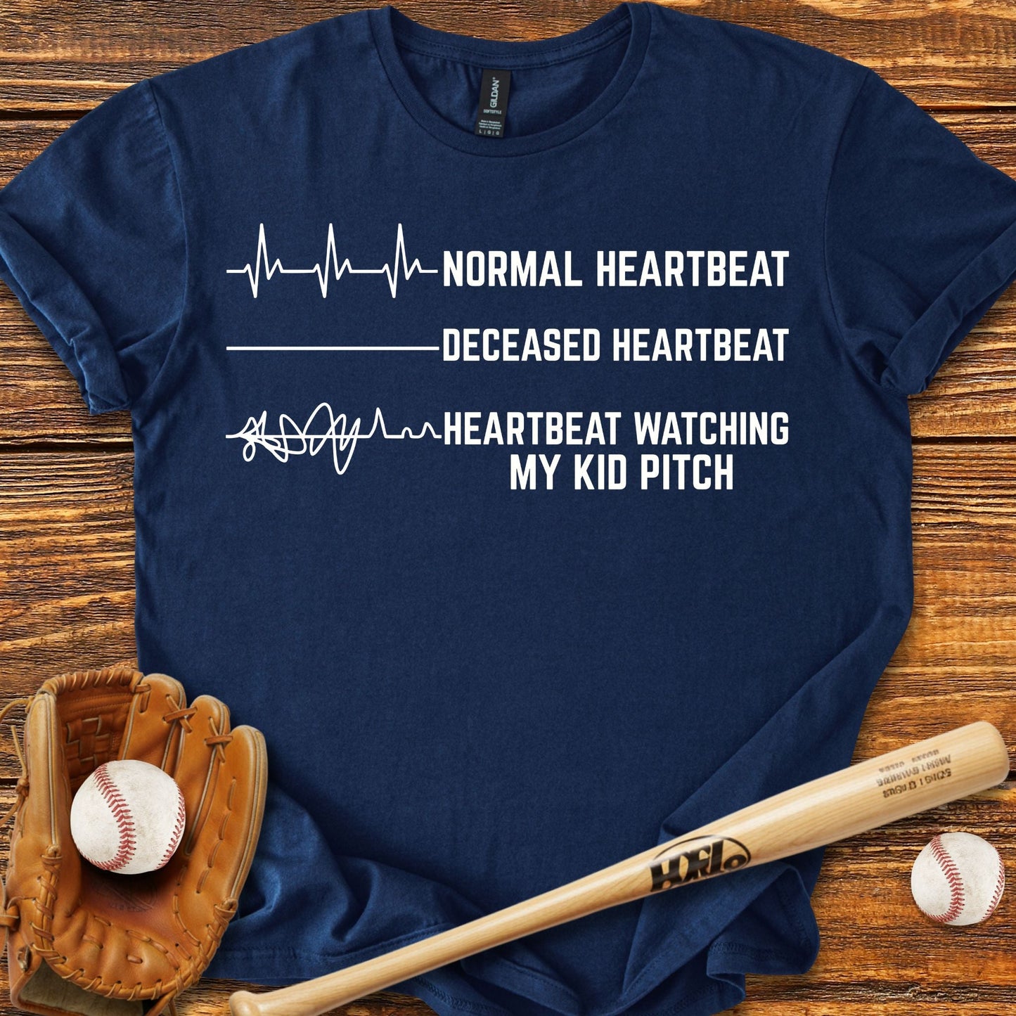 Baseball Heartbeat Parents T-shirt - HomeRun PrintsT-Shirt