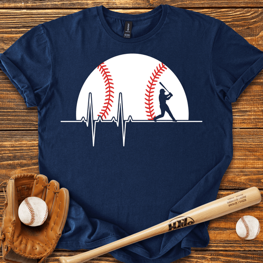 Baseball Heartbeat T-Shirt - HomeRun PrintsT-Shirt