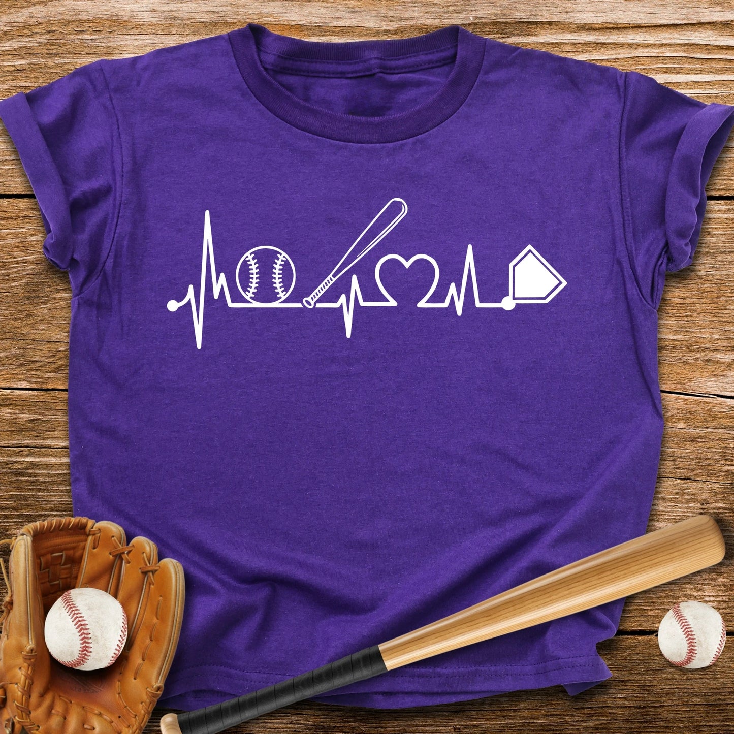 Baseball Heartbeat Youth Tee - HomeRun PrintsKids clothes
