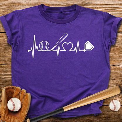 Baseball Heartbeat Youth Tee - HomeRun PrintsKids clothes