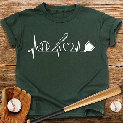 Baseball Heartbeat Youth Tee - HomeRun PrintsKids clothes