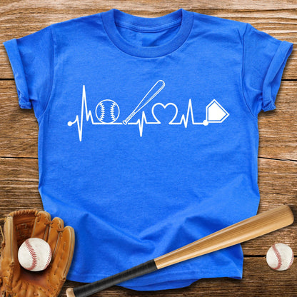 Baseball Heartbeat Youth Tee - HomeRun PrintsKids clothes